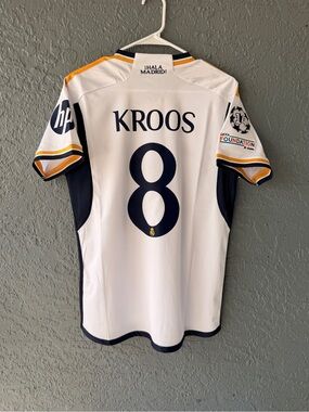 Kroos Real Madrid 2024 Final White Jersey Men Size